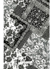 Бумага для декопатч 628 "Кружевные черно-белые лоскуты", Decopatch (Франция), 30х40 см