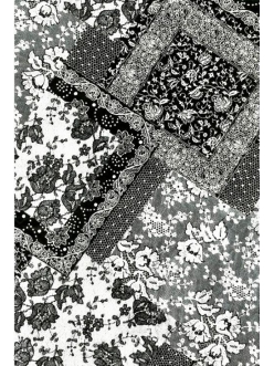 Бумага для декопатч Кружевные черно-белые лоскуты, Decopatch 628, 30х40 см