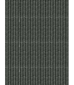 Бумага для декопатч "Узор в елочку на черном", Decopatch (Франция), 30х40 см