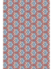 Бумага для декопатч "Цветочный веер на красном", Decopatch (Франция), 30х40 см