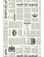 Бумага для декопатч "Типографский текст черно-белый", Decopatch (Франция), 30х40 см