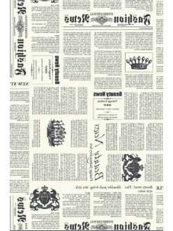 Бумага для декопатч Типографский текст черно-белый, Decopatch