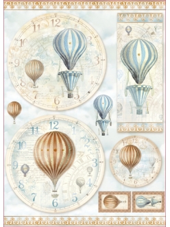 Декупажная карта Stamperia Воздушные шары, 50х70 см
