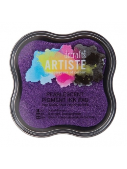 Штемпельная подушка пигментная Pigment Ink Pad, фиолетовый перламутр, Docrafts