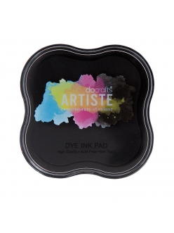 Штемпельная подушка Dye Ink Pad быстросохнущая, черный, Docrafts