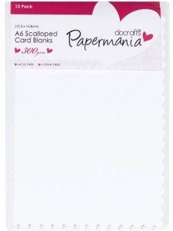 Эаготовки для открыток с конвертами, зубчатый край, цвет белый, 10,5х14,8 см