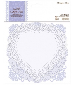 Набор высечек для скрапбукинга Кружевные рамочки French Lavender, 12 штук, Papermania