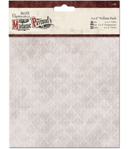 Веллум, пергаментная бумага для скрапбукинга Madame Payraud, 10 листов, Papermania 
