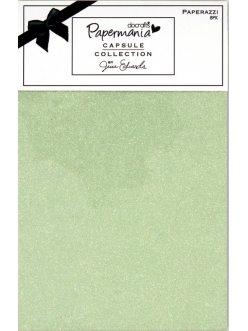 Набор бумаги с микроблестками Chelsea Green, 3 цвета, оттенки зеленого, 14х22 см, 8 шт,