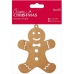 Декоративная плоская фигурка Имбирный человечек, 10 см МДФ, Create Christmas