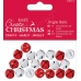 Бубенчики декоративные Jingle Bells Create Christmas, белые и красные 20 шт, DoCrafts 
