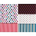 Набор ткани для скрапбукингаSpots & Stripes Jewels, 5 штук по 460 х 560 мм,  DoCrafts