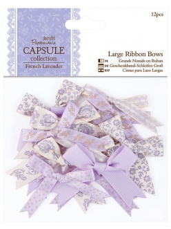 Набор бантиков для скрапбукинга, коллекция French Lavender, 12 шт, Papermania