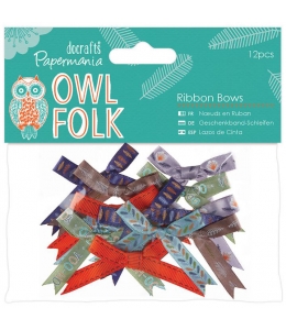 Набор бантиков Owl Folk, 12 штук, DoCrafts