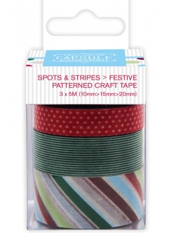 Ленты самоклеящихся для скрапбукинга Spots & Stripes Festive, Papermania