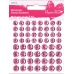 Декоративные клеевые украшения Розовые мерцающие кружочки, 60 шт, Papermania