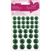 Декоративные клеевые украшения Мерцающие круги зеленые, 36 шт, Papermania
