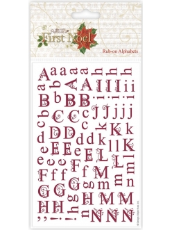 Натирка для скрапбукинга Рождественский алфавит, коллекция First Noel, Papermania 