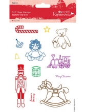 Набор новогодних силиконовых штампов "Игрушки на Новый год", Papermania