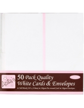 Набор заготовок для открыток с конвертами, 10,5х21,0 см, белый, ANITA'S, 50 шт