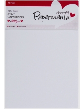 Набор заготовок для открыток с конвертами Papermania, цвета белый и черный, 12,7х17,8 см, 10 шт