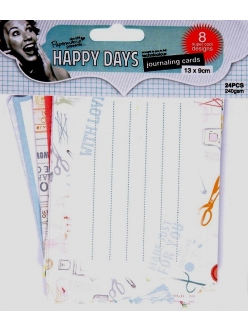 Набор карточек для журналинга, коллекция Happy Days, 24 шт., DoCrafts