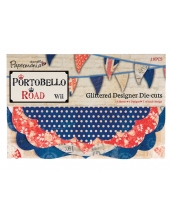 Набор высечки фигурной с глиттером  Portobello Road, 18 шт., Docrafts