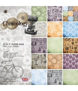 Набор бумаги для скрапбукинга Chronology, 32 листа, 15,2 х 15,2 см, Papermania 