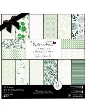 Набор бумаги для скрапбукинга, коллекция Chelsea Green, цвет зеленый, 20,3х20,3 см, 160gsm, Papermania
