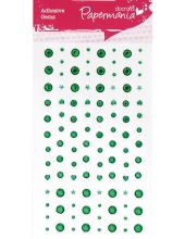Стразы клеевые Звездочки, сердечки, круглые, цвет зеленый, 104 шт., DoCrafts