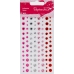 Стразы клеевые круглые, Красно-розовый микс, 104 шт., DoCrafts
