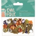 Набор пуговиц, страз и подвесок для скрапбукинга Owl Folk, 32 шт., DoCrafts
