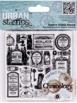 Штамп резиновый на пластиковой основе PMA 907143 Старинная аптека, винтажная коллекция Chronology, Papermania 