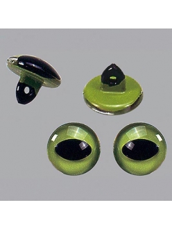 Глазки кошачьи пластиковые на ножке, цвет зеленый, 8 мм, 4 шт., EFCO