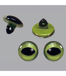 Глазки кошачьи пластиковые на ножке, цвет зеленый, 8 мм, 4 шт., EFCO
