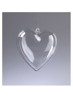 Заготовка сердце пластиковое разъемное, 6 см, EFCO