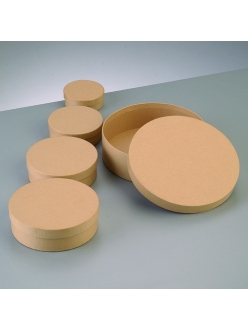 Заготовки коробки картонные круглые, набор 5 шт, EFCO