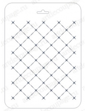 Трафарет для фона EDFN014, Крупная сетка, 16х22 см, Трафарет-Дизайн