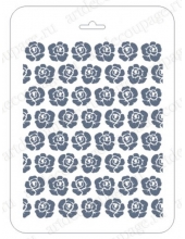 Трафарет для фона EDFN029, Розы, 16х22 см, Трафарет-Дизайн