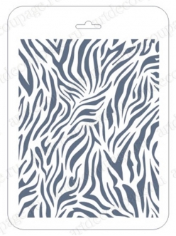 Трафарет фон шкура зебры, 16х22 см, Трафарет-Дизайн