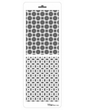 Трафарет двойной для фона Круги и квадраты, Трафарет-Дизайн, 11,5х32 см