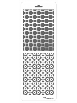Трафарет двойной Круги и квадраты, Трафарет-Дизайн, 11,5х32 см