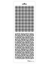 Трафарет двойной для фона Геометрический орнамент, Трафарет-Дизайн, 11,5х32 см