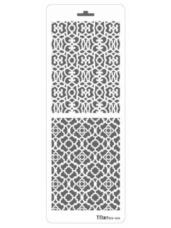 Трафарет двойной Узорная решетка, Трафарет-Дизайн, 11,5х32 см