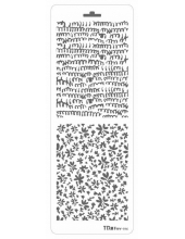 Трафарет двойной для фона Цветы и спирали, Трафарет-Дизайн, 11,5х32 см