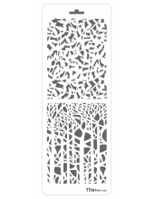 Трафарет двойной для фона Ветки деревьев, Трафарет-Дизайн, 11,5х32 см