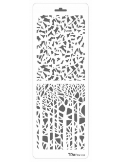 Трафарет двойной Ветки деревьев, Трафарет-Дизайн, 11,5х32 см