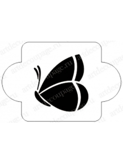 Трафарет пластиковый Большая бабочка 1, 10х10 см, Трафарет-Дизайн