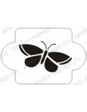 Трафарет пластиковый EDMD081 "Большая бабочка 2", 10х10 см, Трафарет-Дизайн