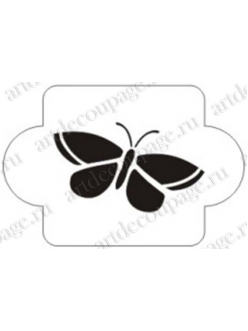 Трафарет пластиковый Большая бабочка 2, 10х10 см, Трафарет-Дизайн